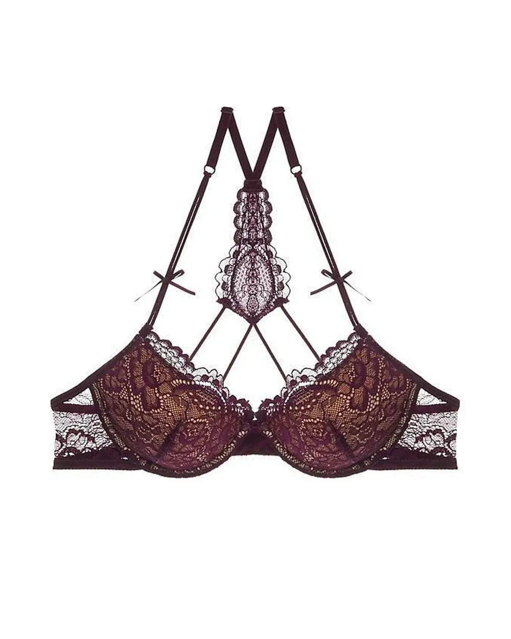 All Lace Underwire T-Back Bra