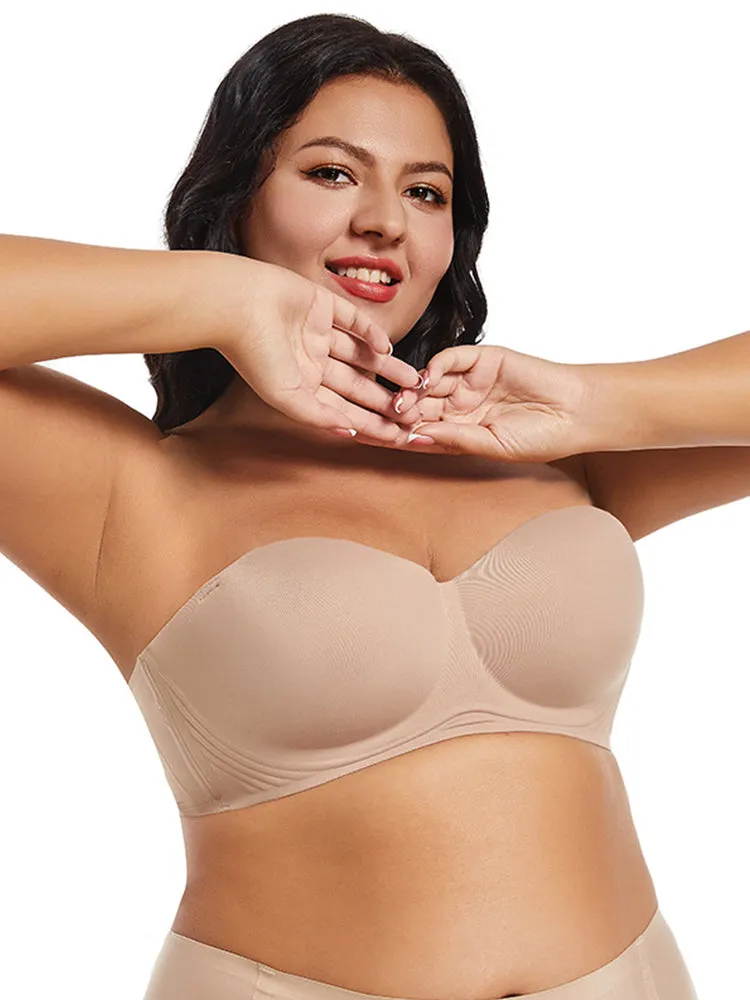 Anti-Slip Strapless Invisible Bra with Removable Straps