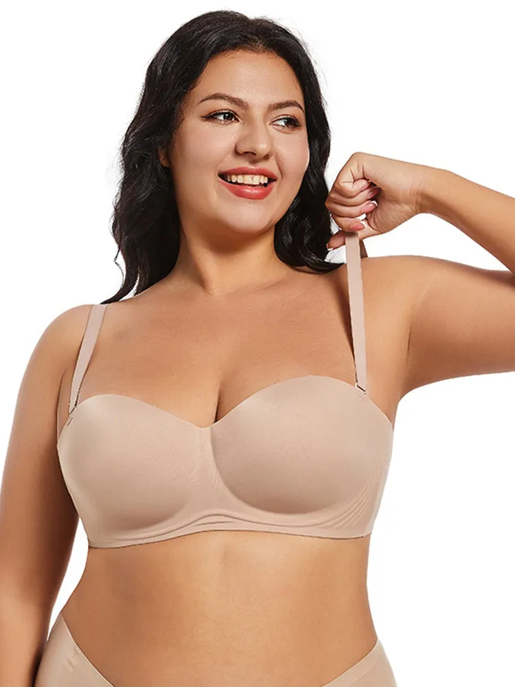 Anti-Slip Strapless Invisible Bra with Removable Straps