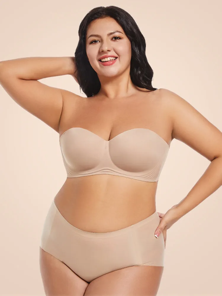 Anti-Slip Strapless Invisible Bra with Removable Straps