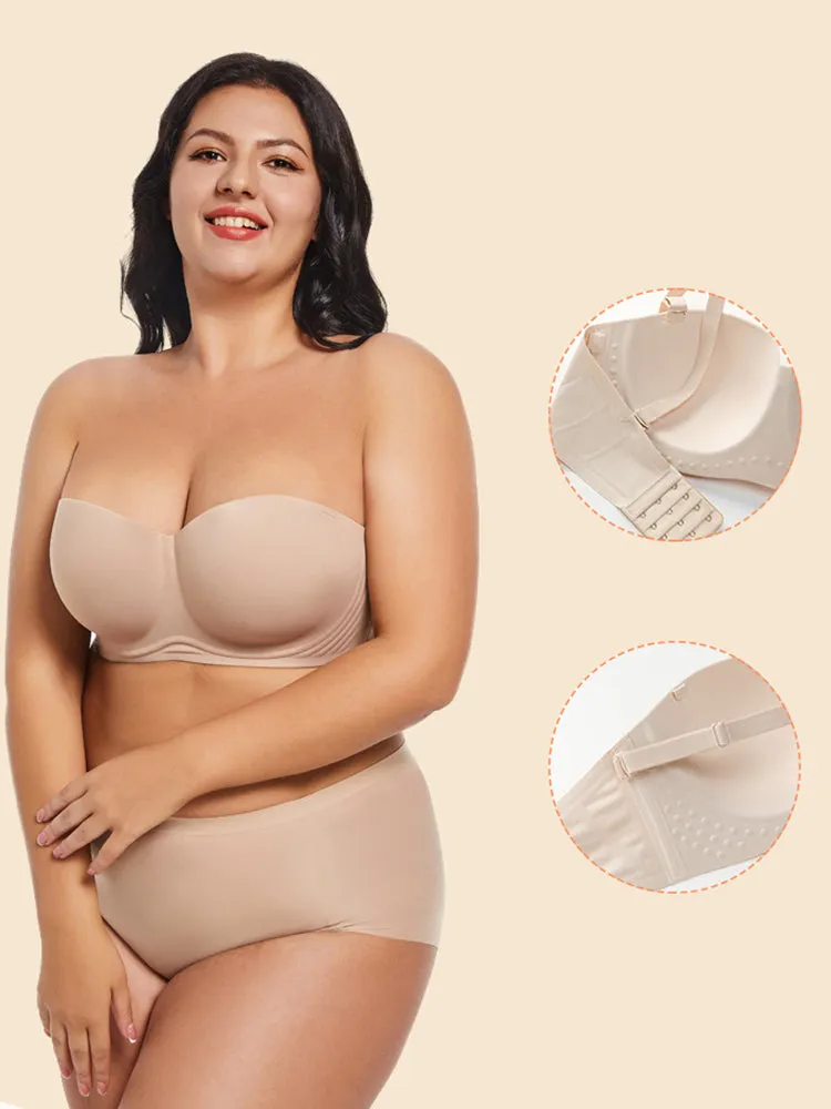 Anti-Slip Strapless Invisible Bra with Removable Straps