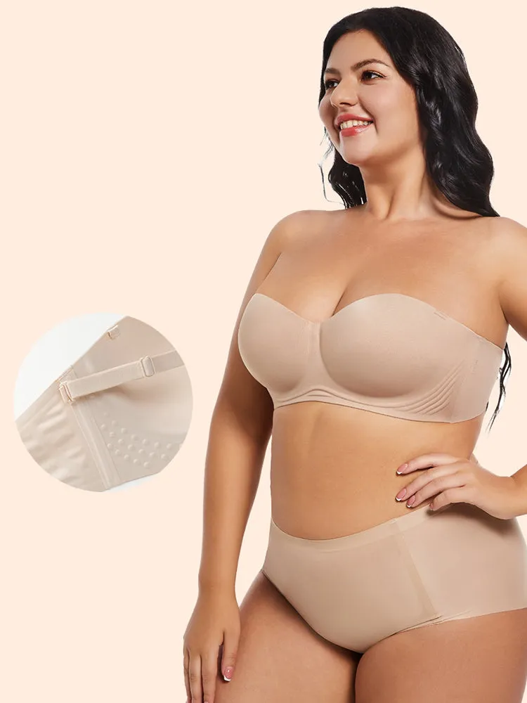 Anti-Slip Strapless Invisible Bra with Removable Straps
