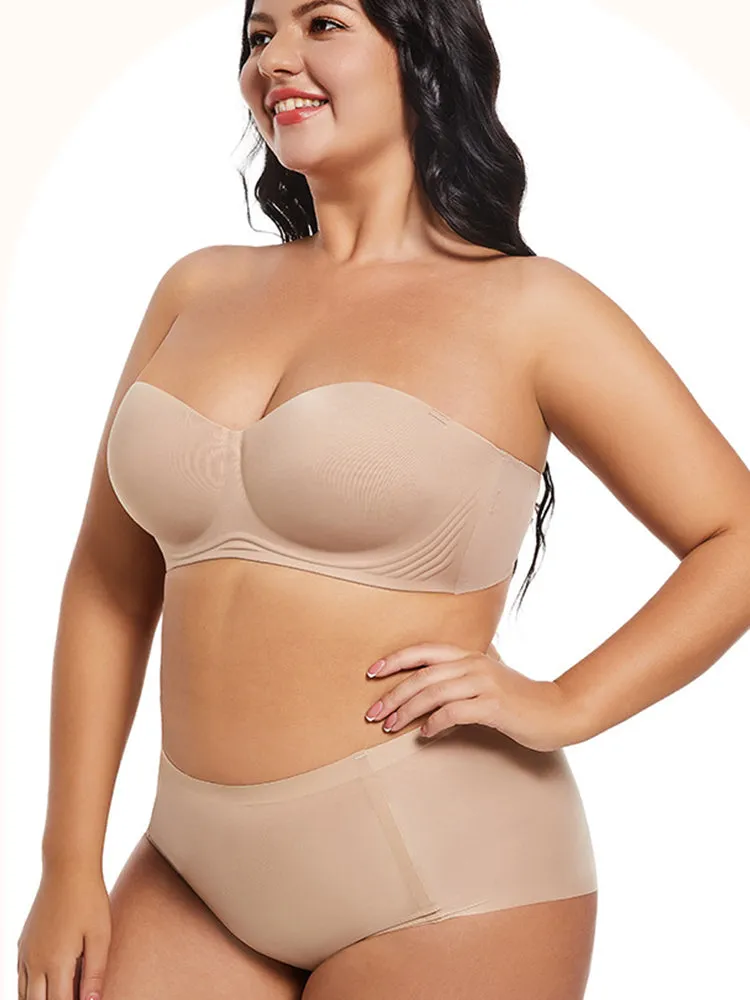 Anti-Slip Strapless Invisible Bra with Removable Straps