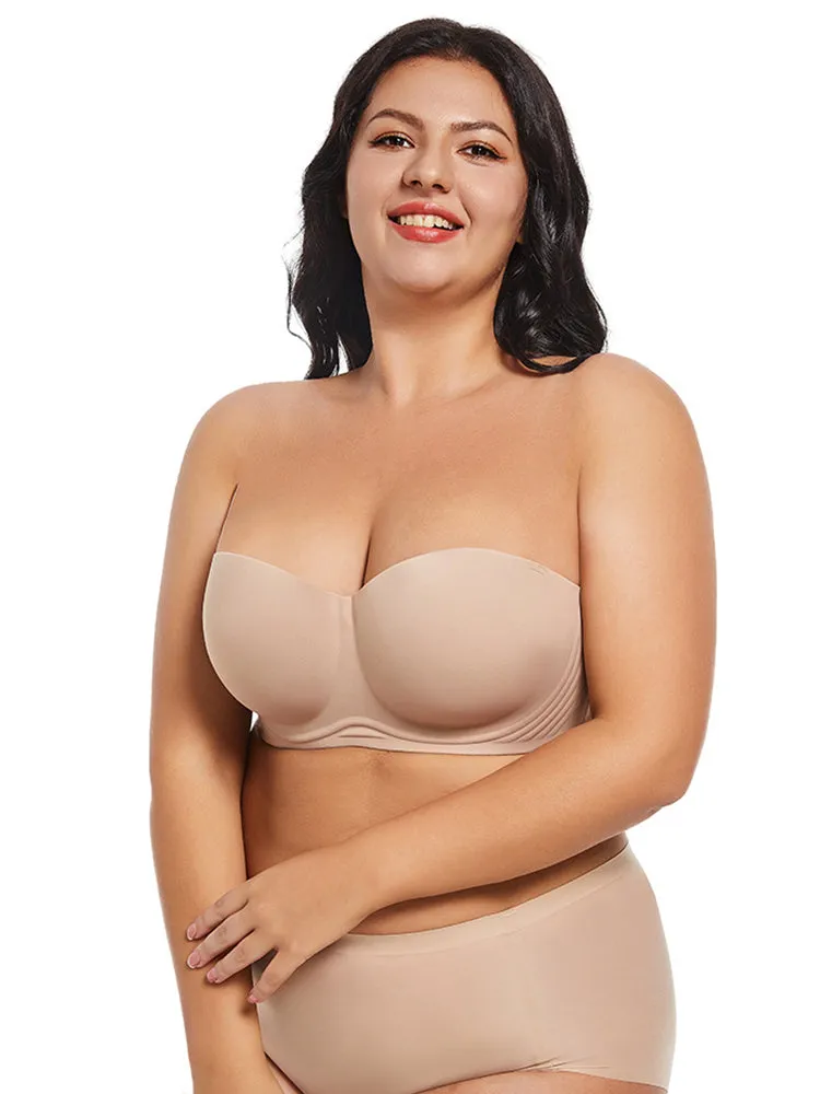 Anti-Slip Strapless Invisible Bra with Removable Straps