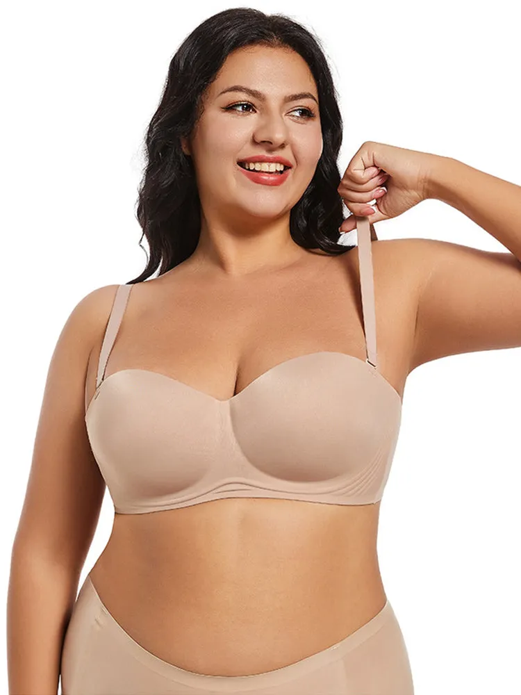 Anti-Slip Strapless Invisible Bra with Removable Straps