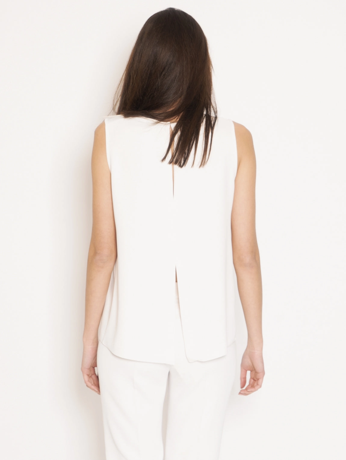 Blouse with White Panters Slit