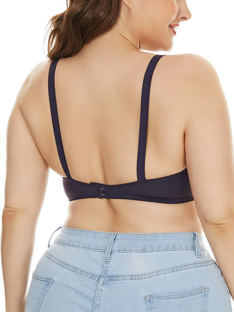 Breathable Lace Plus Size Underwire Full Cup Bra
