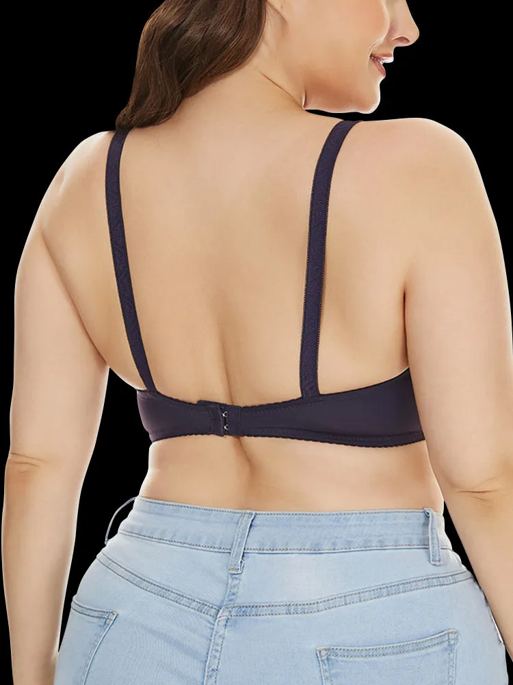 Breathable Lace Plus Size Underwire Full Cup Bra
