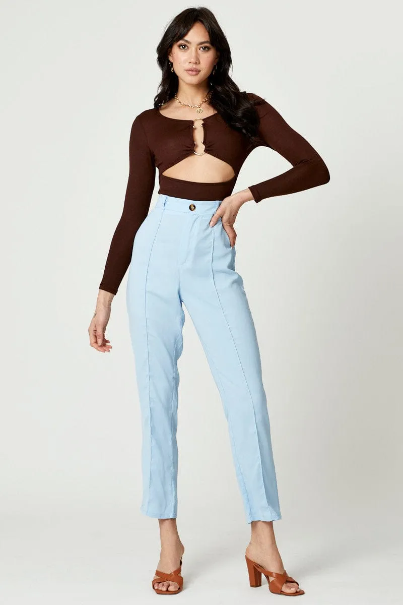 Brown Keyhole Bodysuit