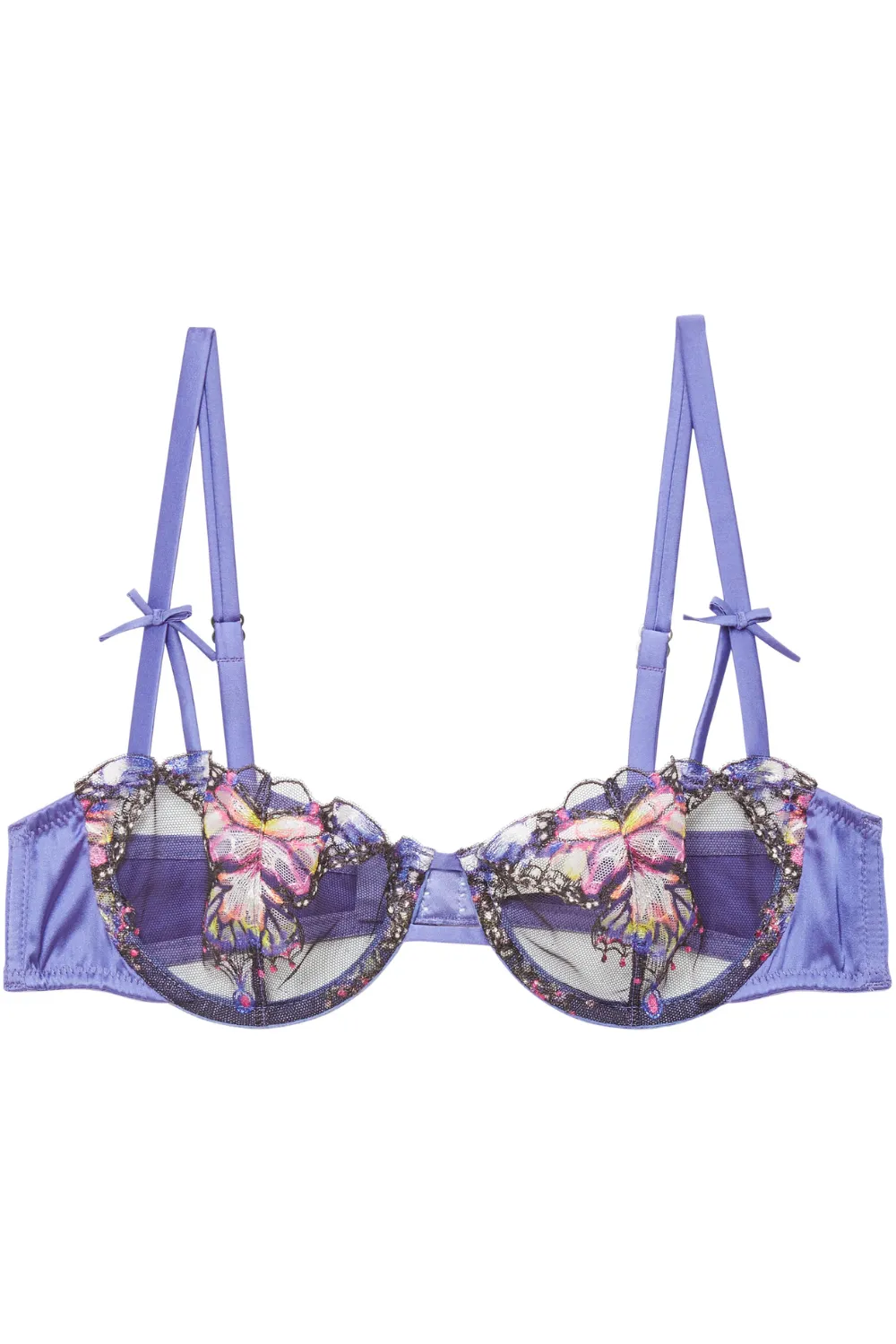 Butterfly Embroidery Balconette Bra