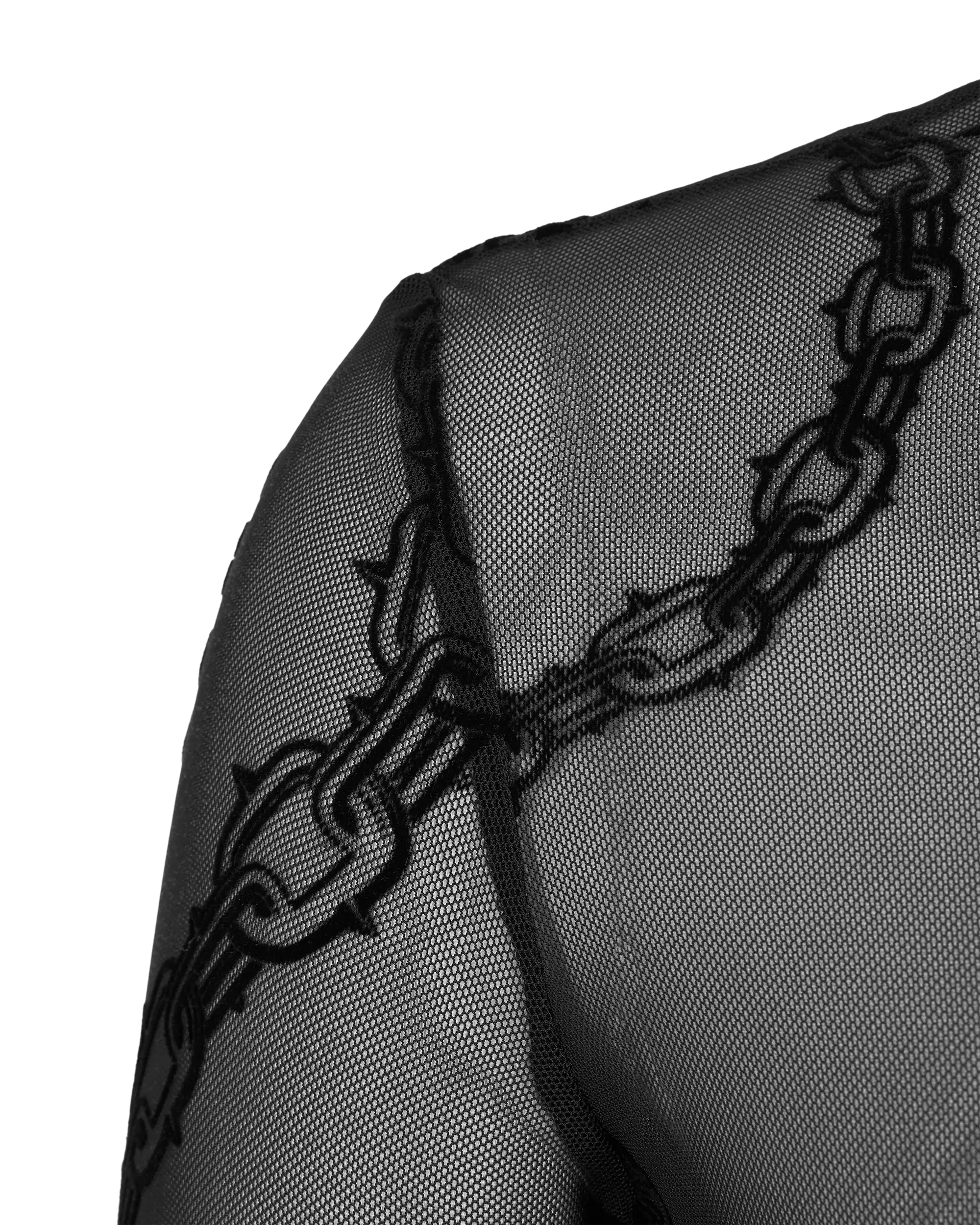 Chain Couture Mesh Bodysuit