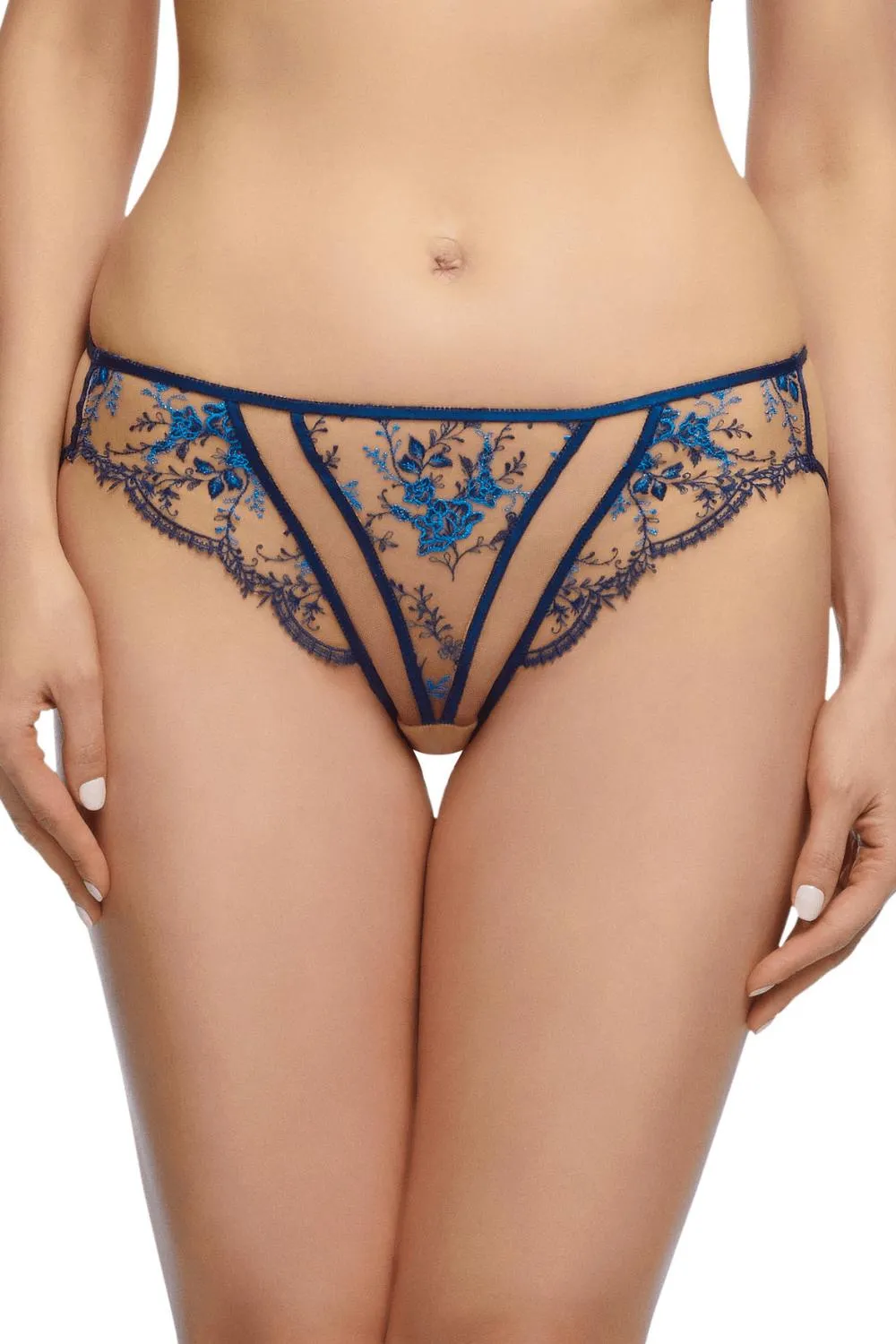 Dita Von Teese Femmoiselle Sheer Bikini Panty Queen's Blue