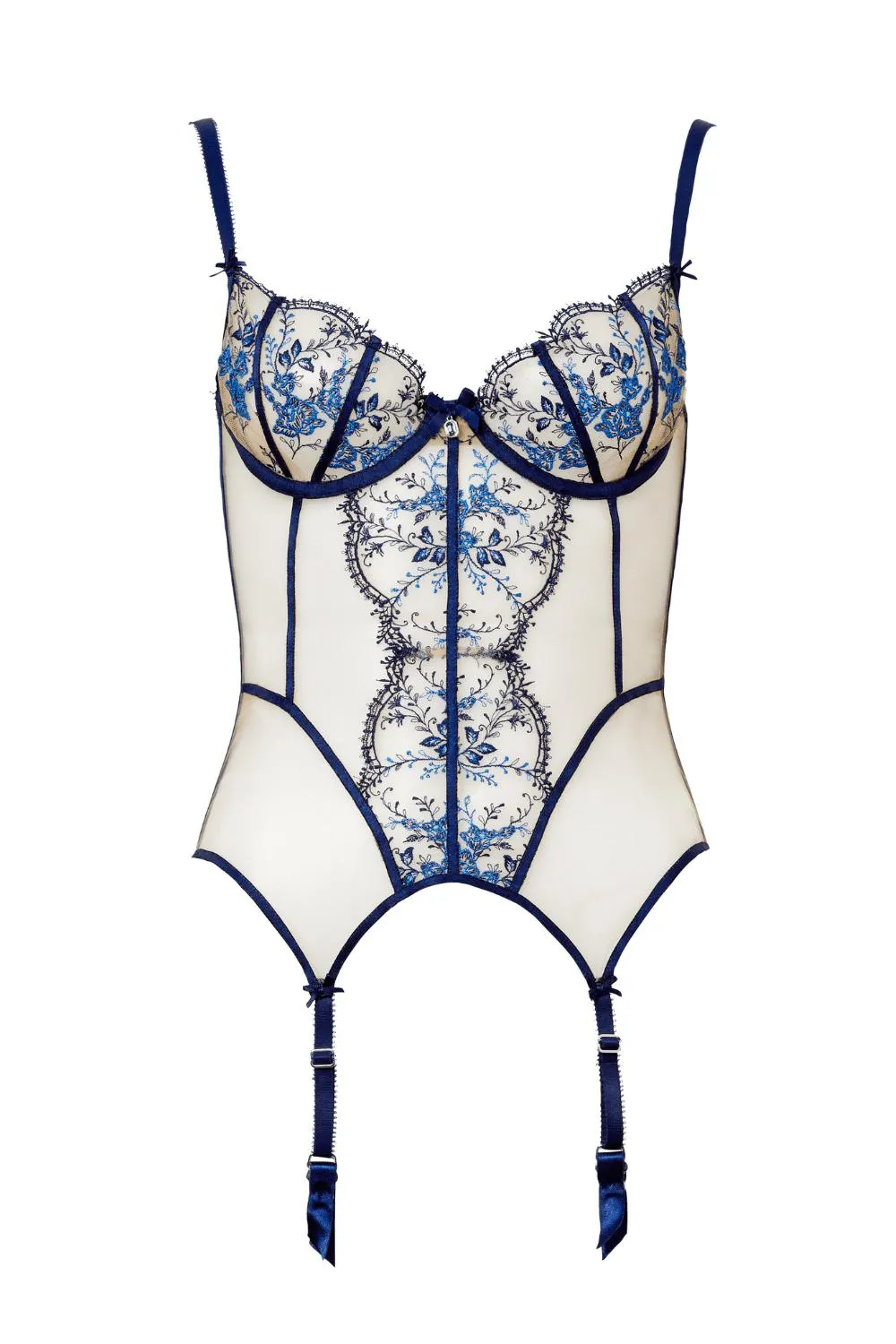 Dita Von Teese Femmoiselle Sheer Bustier Queen's Blue