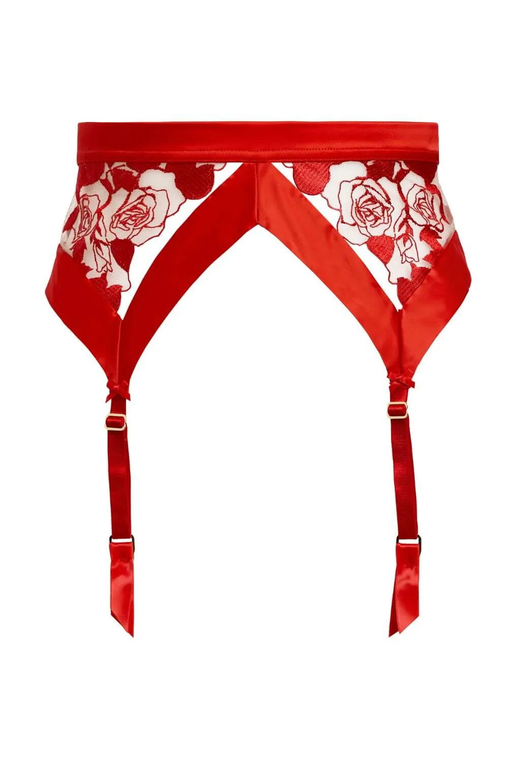 Dita Von Teese Rosabelle Satin Suspender Belt Flame
