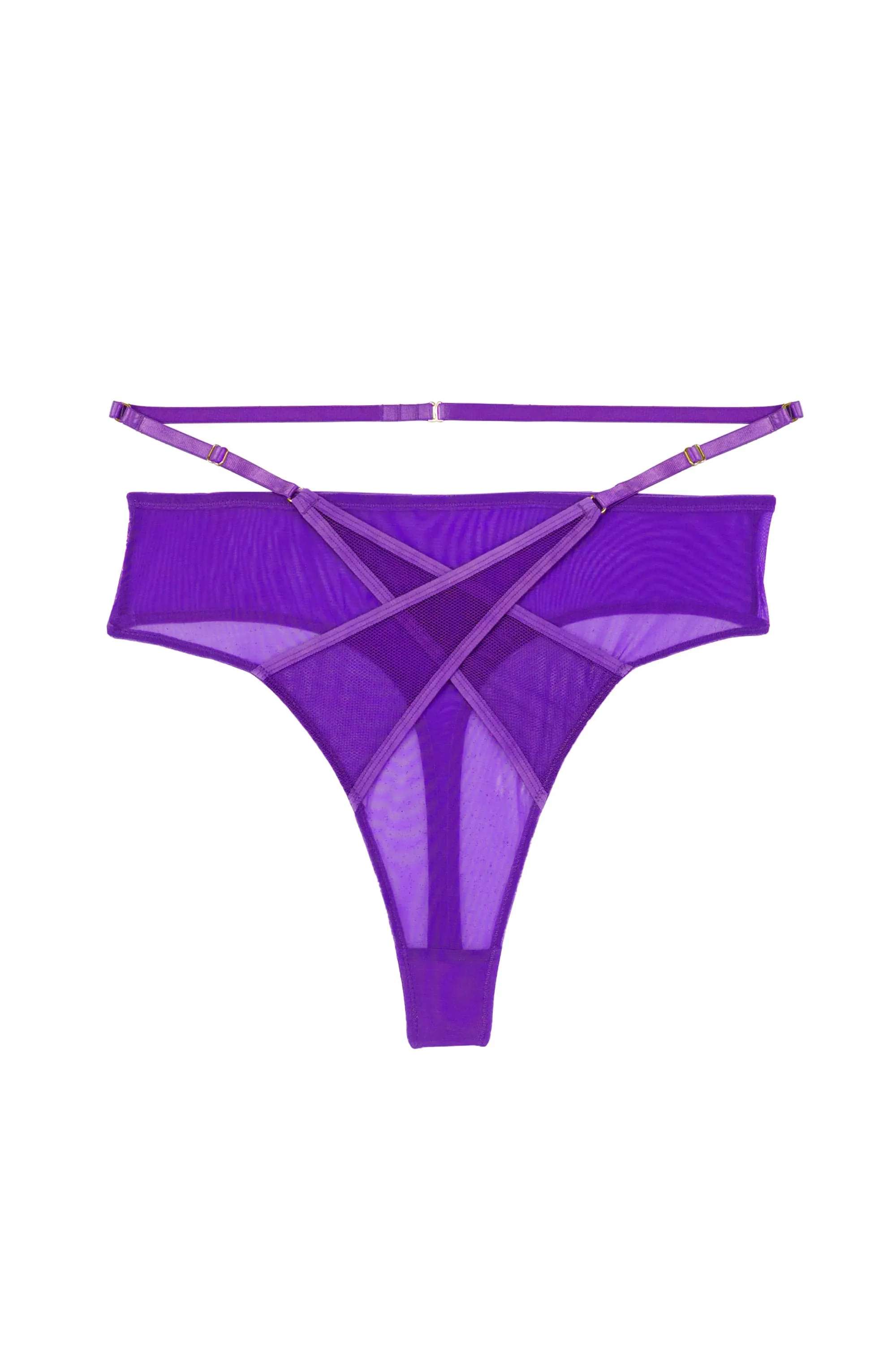 Eddie Purple Crossover Thong