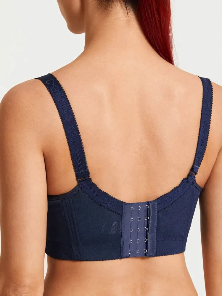 Floral Mesh Spliced Full Cup Breathable Underwire Bras