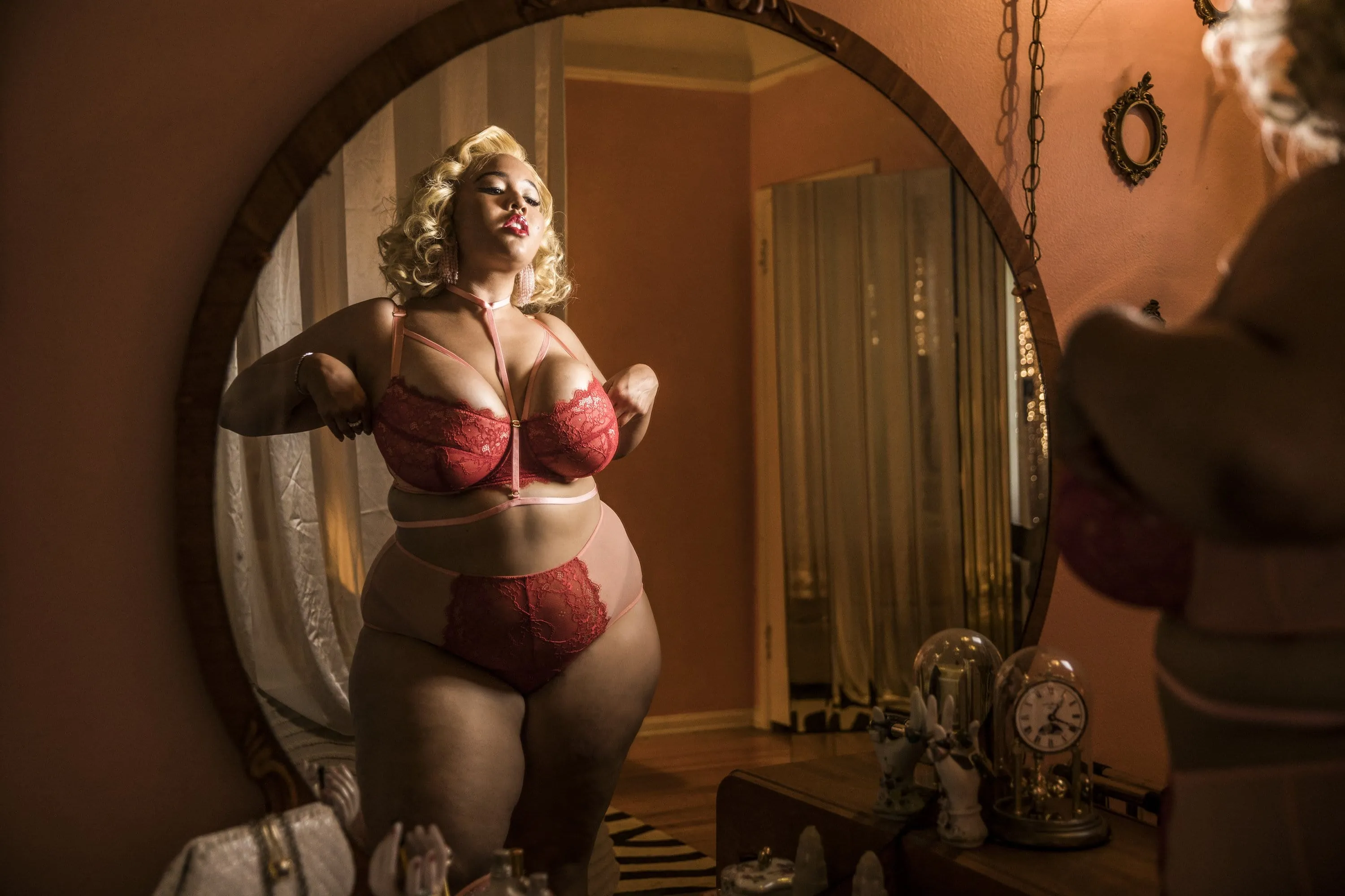 Gabi Fresh Draper Pink Lace Harness Bra