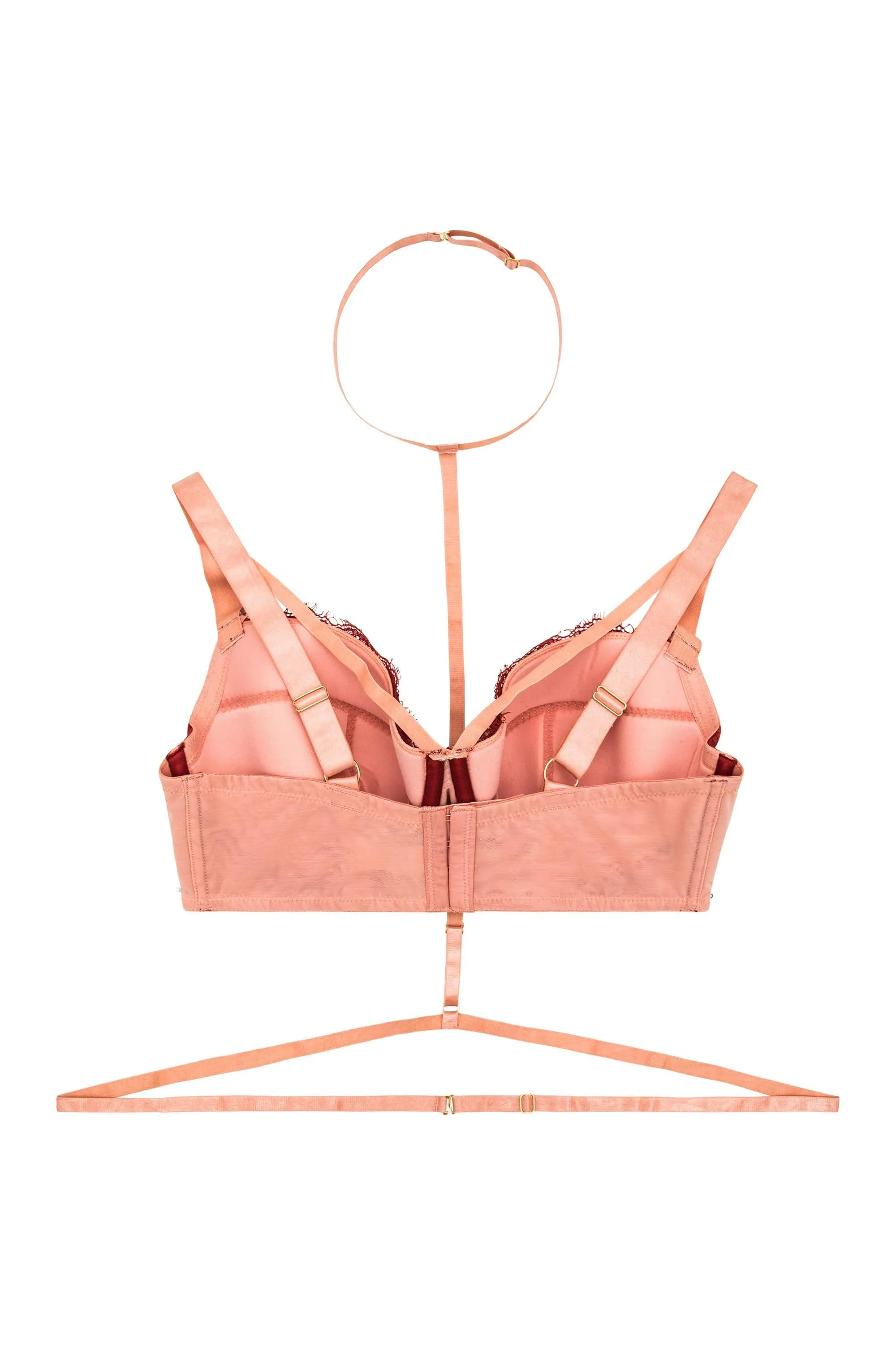 Gabi Fresh Draper Pink Lace Harness Bra