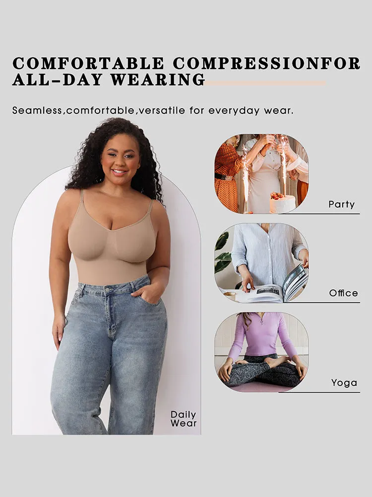 High-Compression Strappy Sculpting Bodysuit for Women