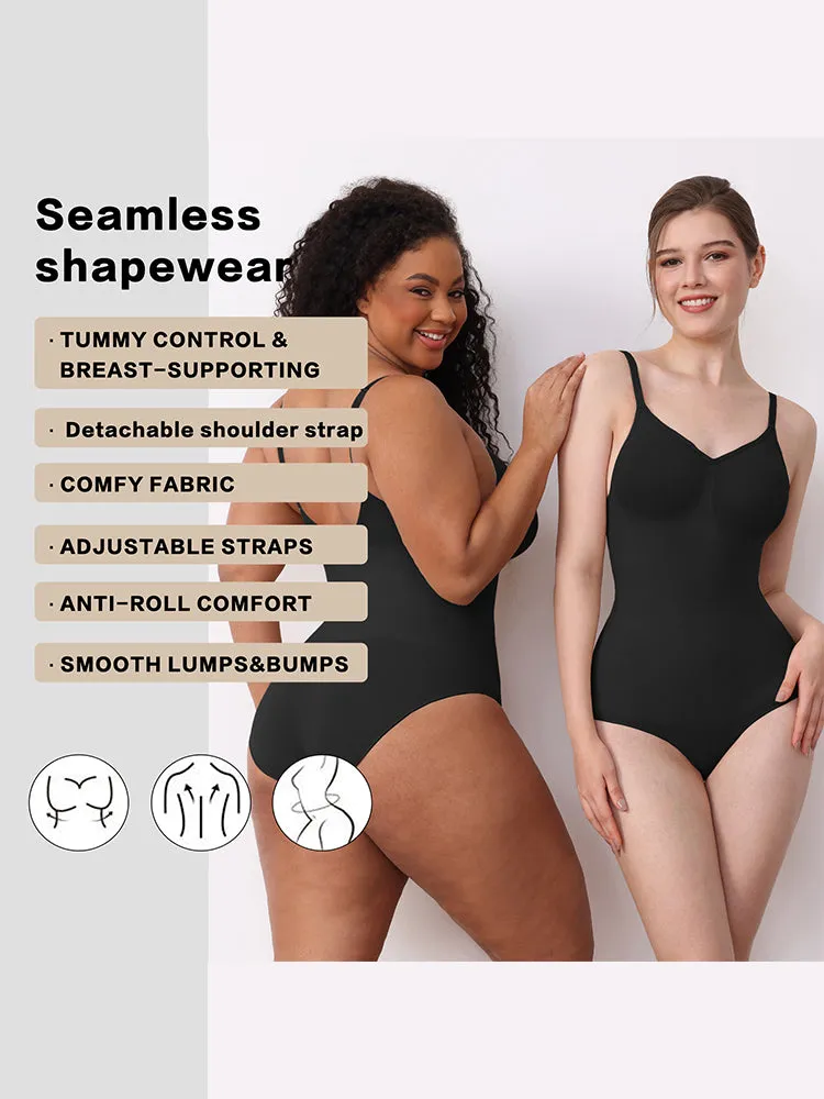 High-Compression Strappy Sculpting Bodysuit for Women