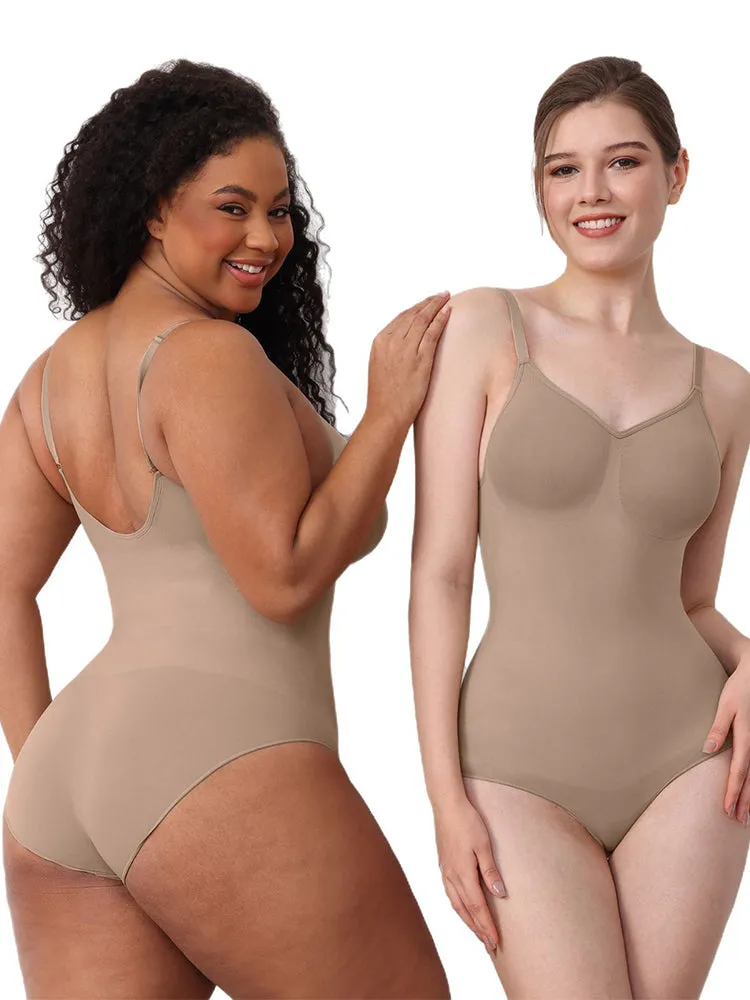 High-Compression Strappy Sculpting Bodysuit for Women