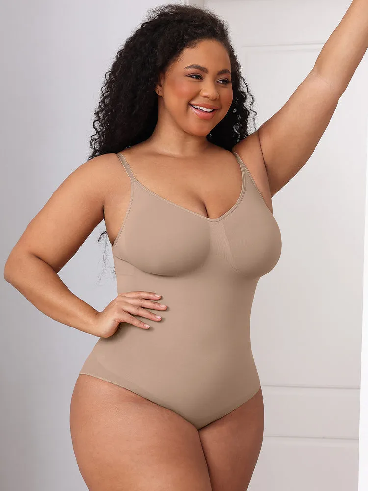 High-Compression Strappy Sculpting Bodysuit for Women