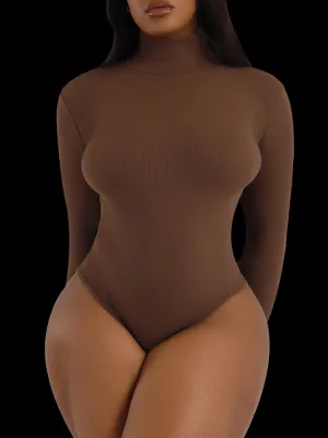 High-Neck Long Sleeve Thermal Bodysuit for Women