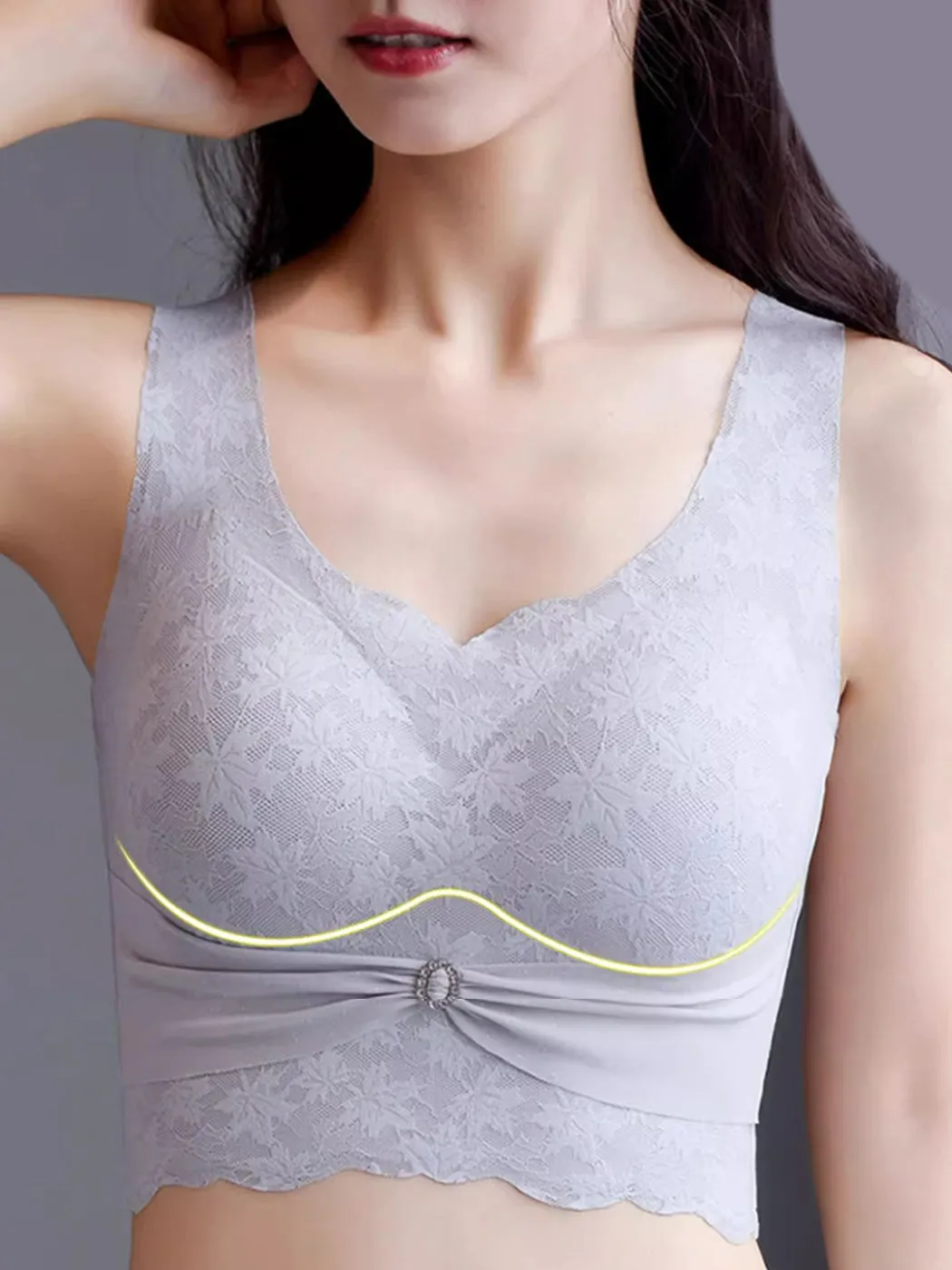 High Side Support Wireless Longline Bras