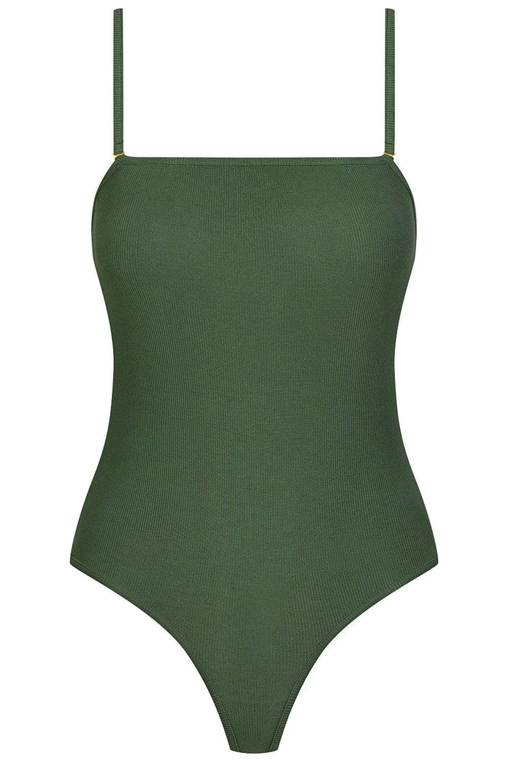 La Femme Amazone Thong Body Khaki
