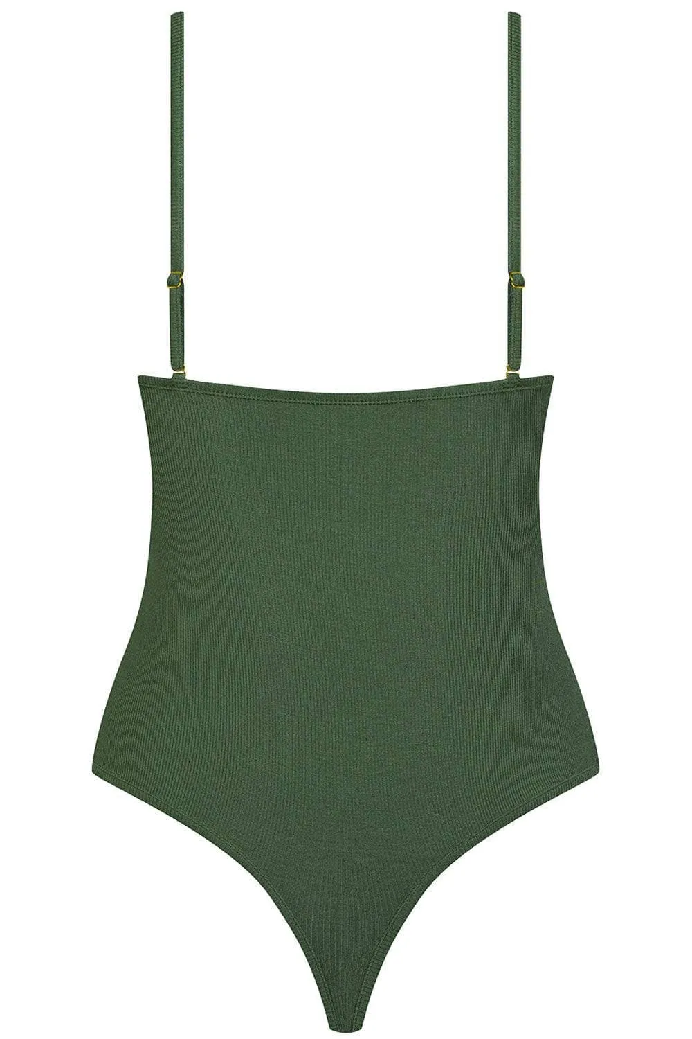 La Femme Amazone Thong Body Khaki