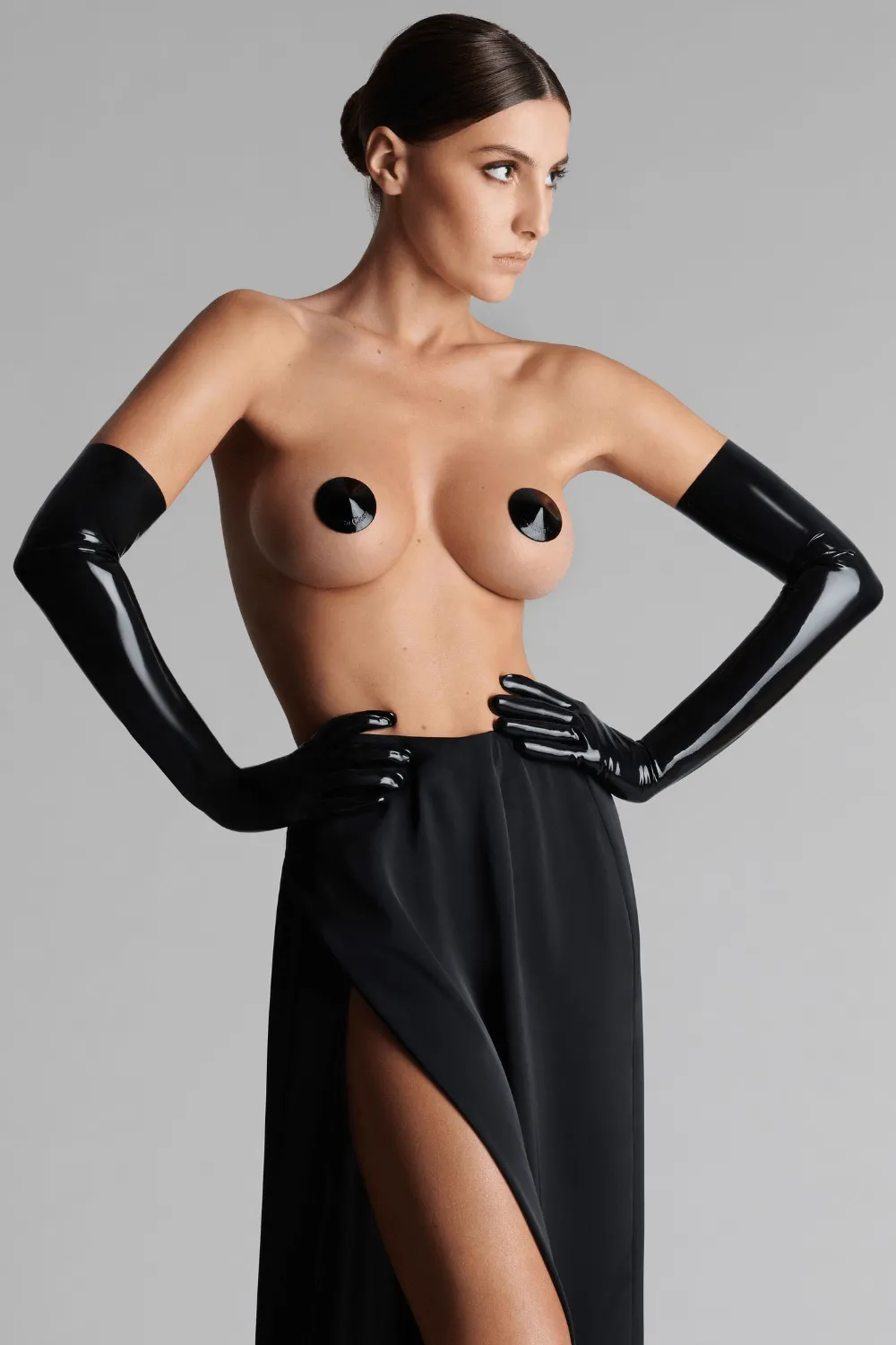 Les Fétiches Patent Leather Pasties Black