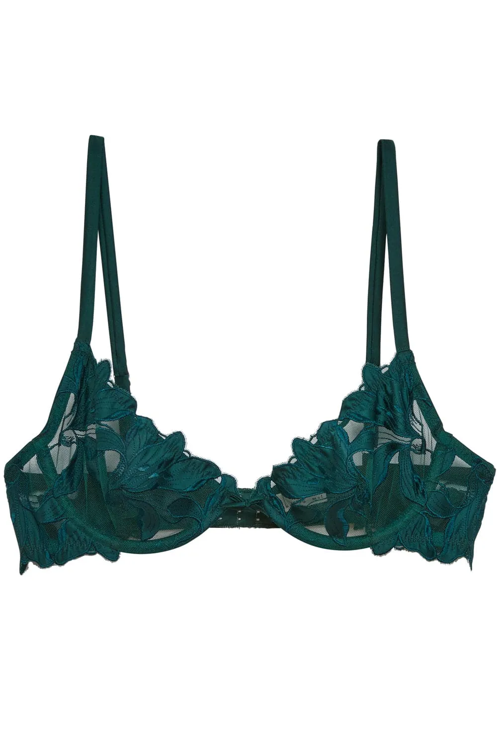 Lily Embroidery Plunge Demi Bra