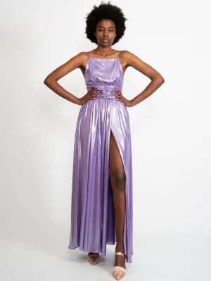 Long Dress with Cross on the Purple Back