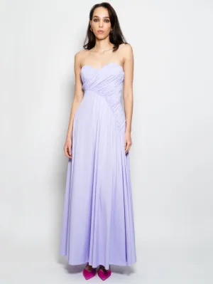 Long Dress with Lavender Gathered Bodice