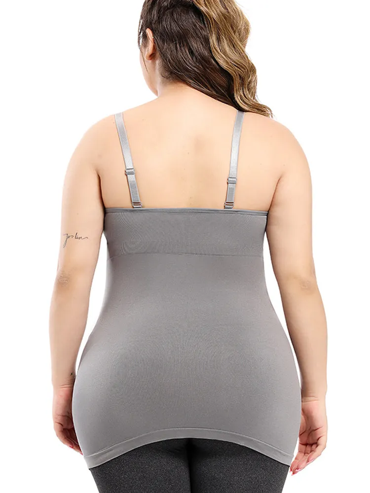 Long Nursing Front Button Wireless Bra Tank Top