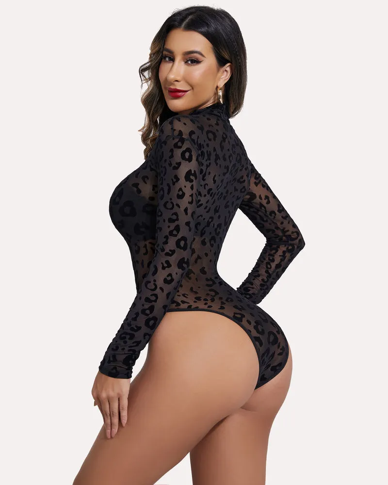 Long Sleeve Sheer Bodysuit