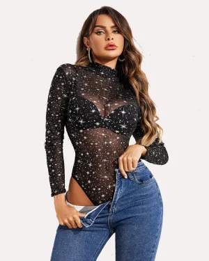 Long Sleeve Sheer Bodysuit