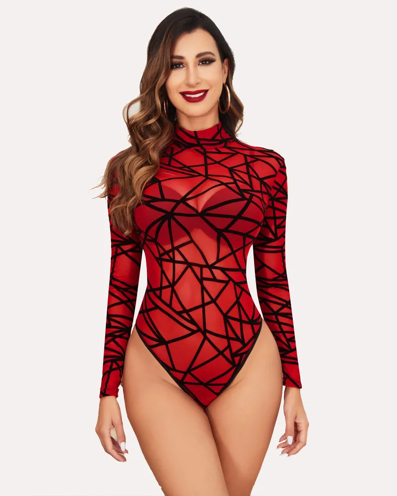 Long Sleeve Sheer Bodysuit