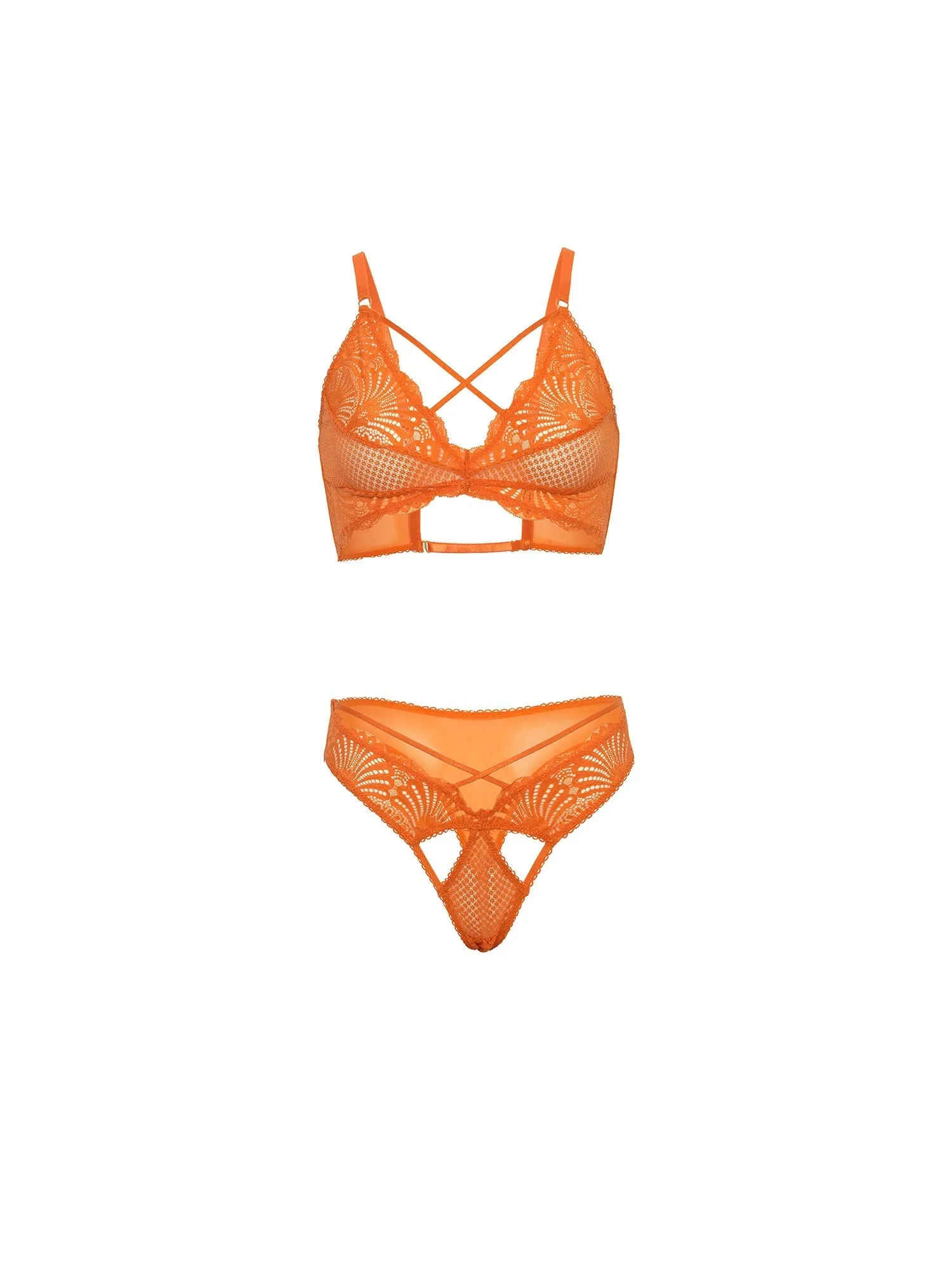 Oh la la Cheri Amina Lace Bra Set Dragon Fire