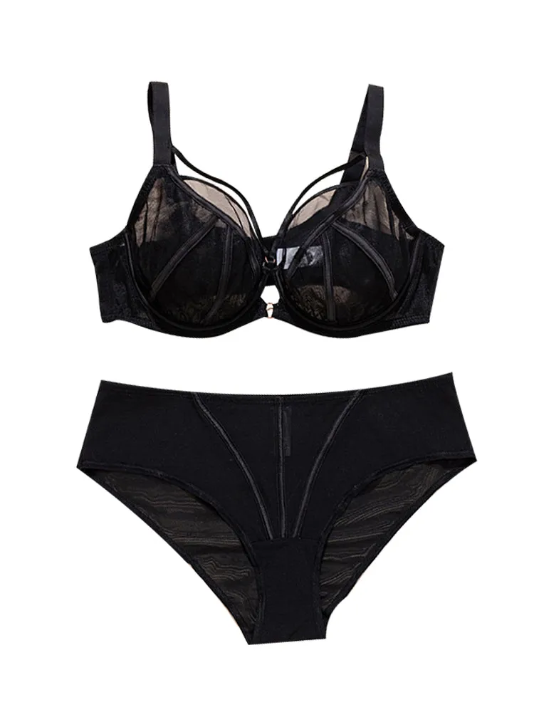 Plus Size Full Coverage Minimizing Bra Set