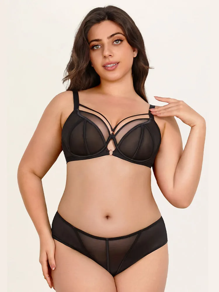 Plus Size Full Coverage Minimizing Bra Set