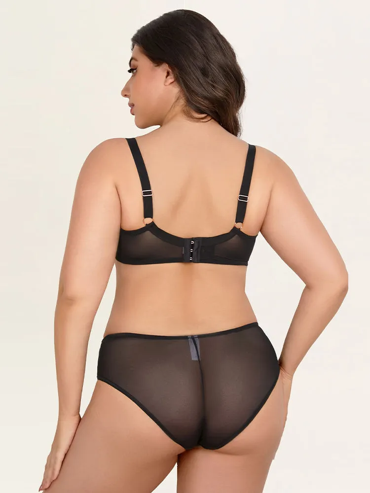 Plus Size Full Coverage Minimizing Bra Set