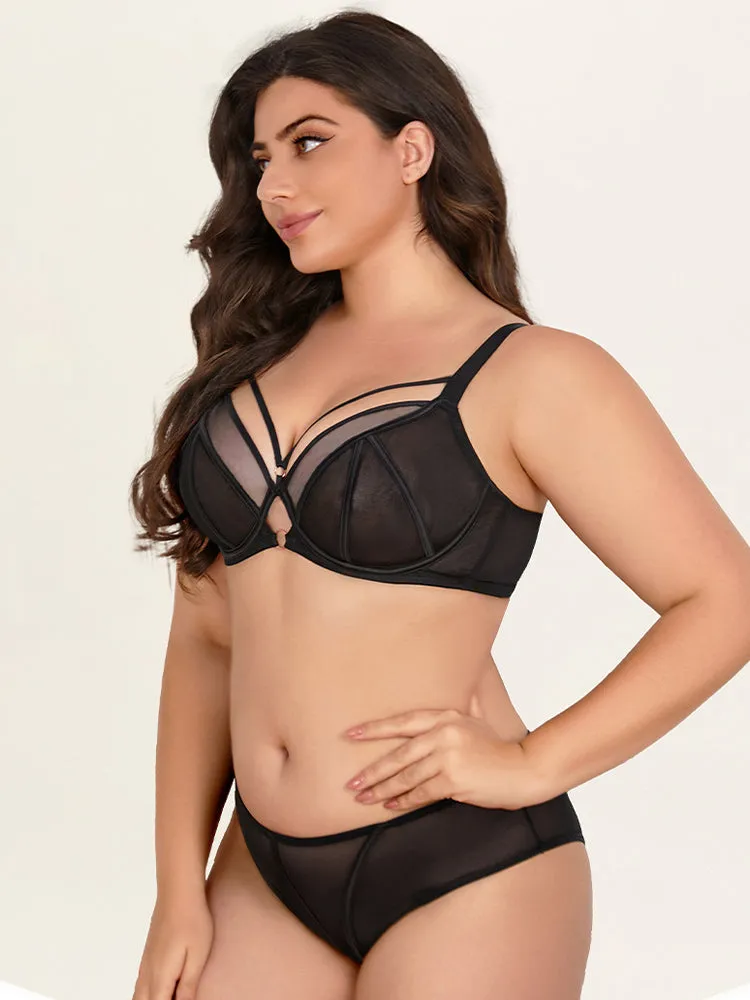 Plus Size Full Coverage Minimizing Bra Set