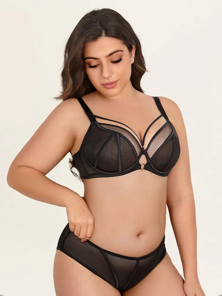 Plus Size Full Coverage Minimizing Bra Set