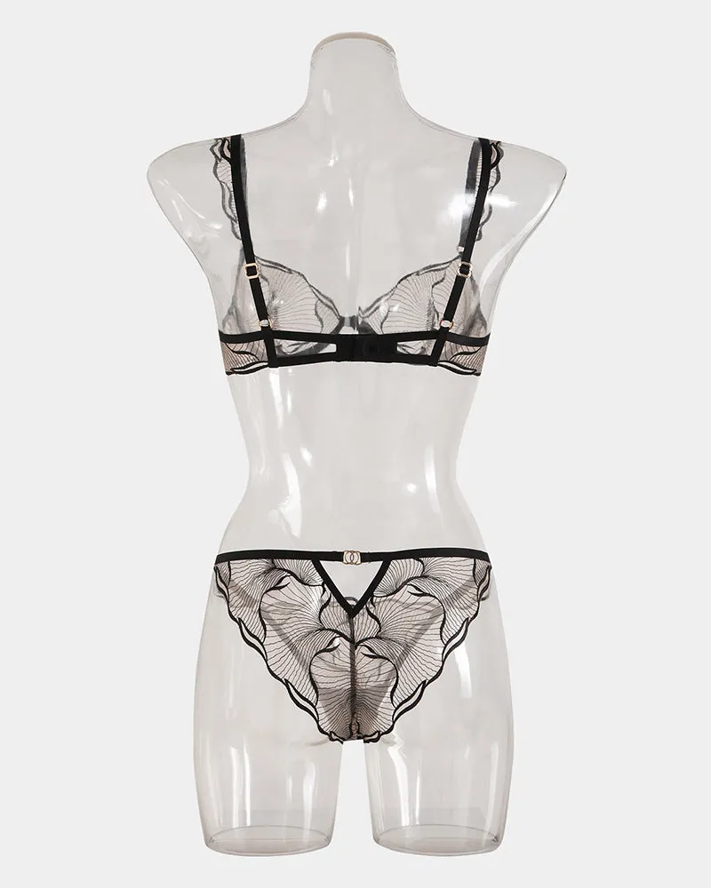 Ruffle Shoulder Strap Bra