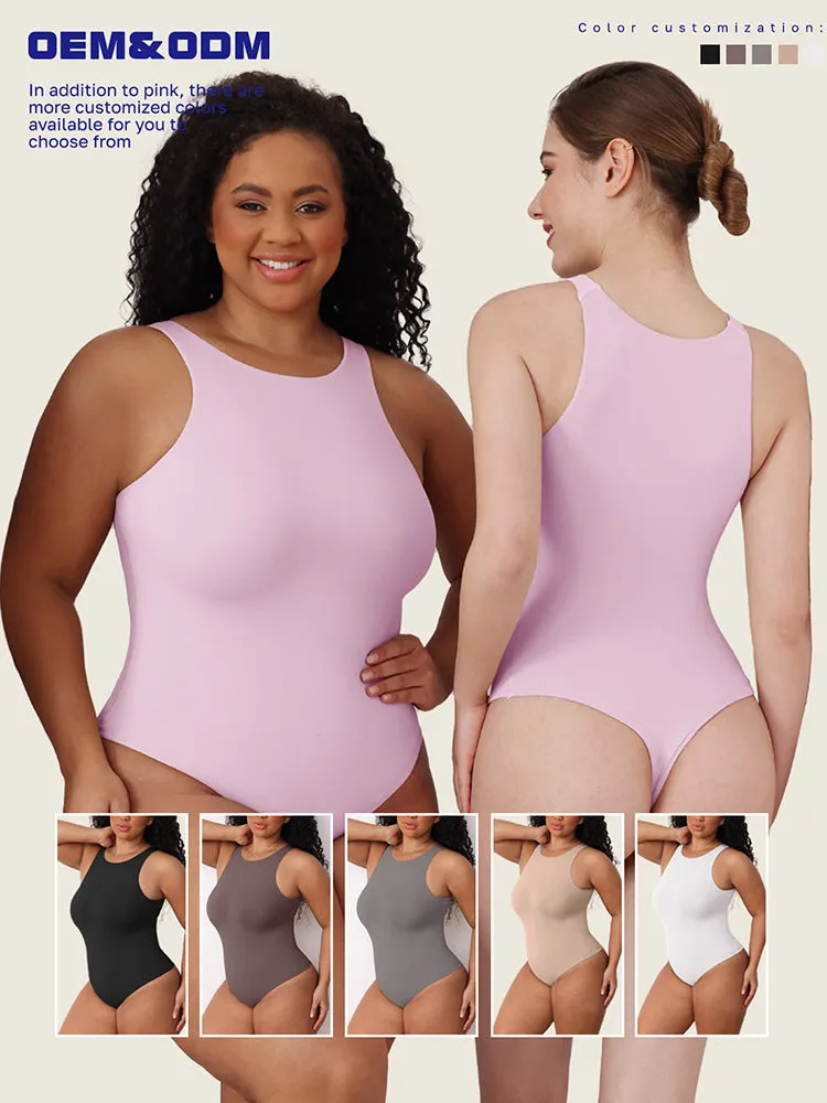 Seamless Sleeveless Bodysuit - Double-Layer Lightweight Sculpting Design