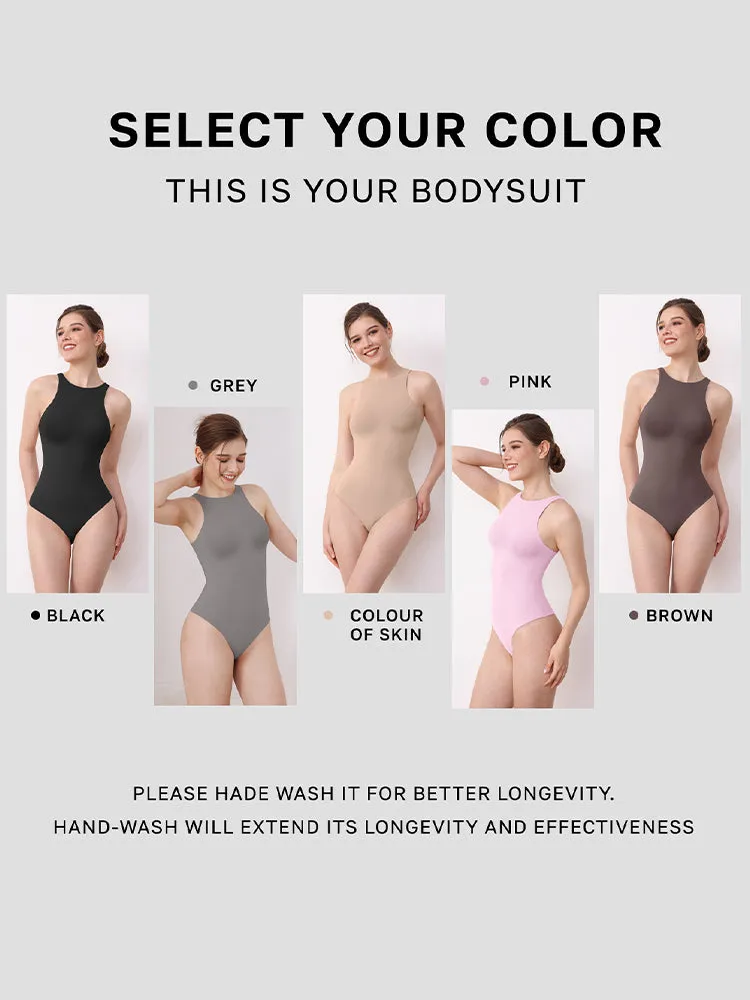 Seamless Sleeveless Bodysuit - Double-Layer Lightweight Sculpting Design