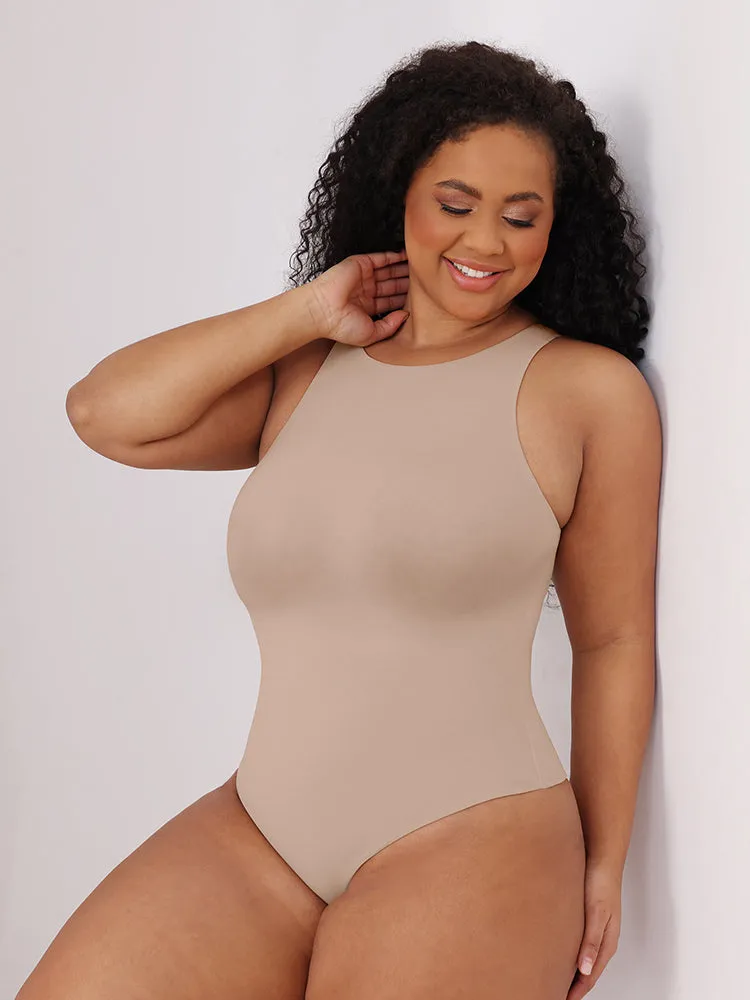 Seamless Sleeveless Bodysuit - Double-Layer Lightweight Sculpting Design
