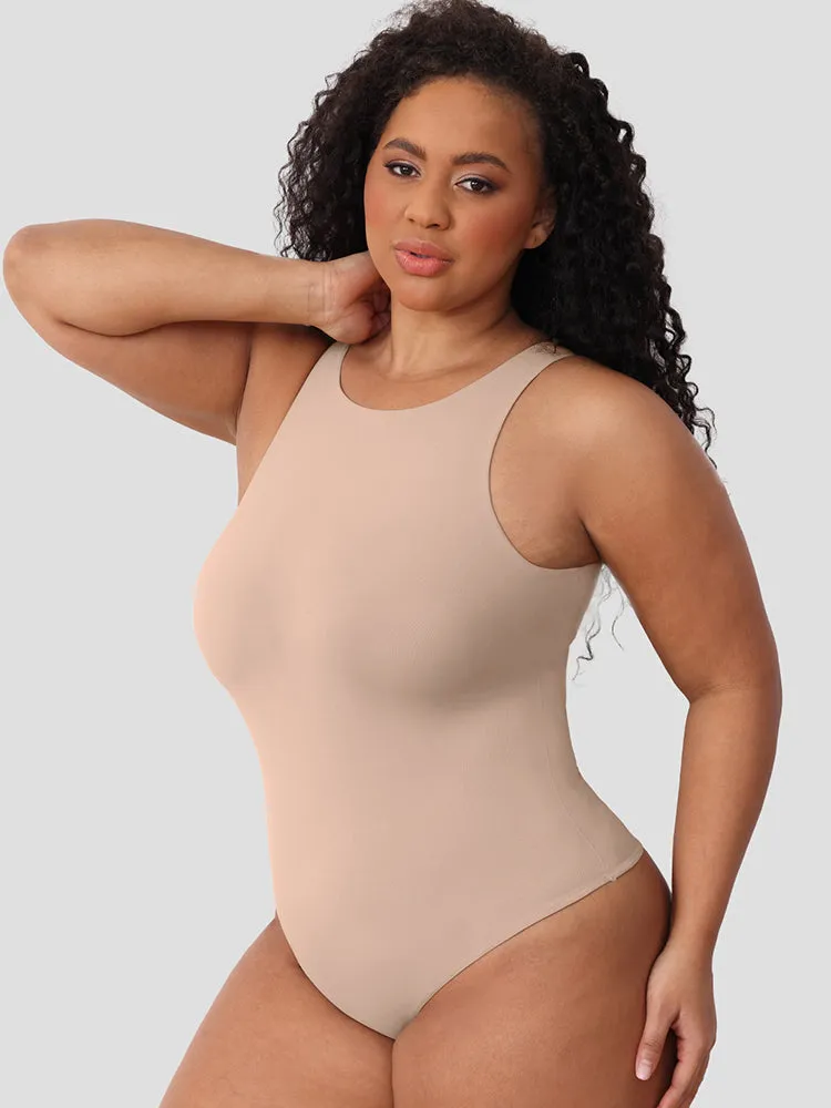 Seamless Sleeveless Bodysuit - Double-Layer Lightweight Sculpting Design