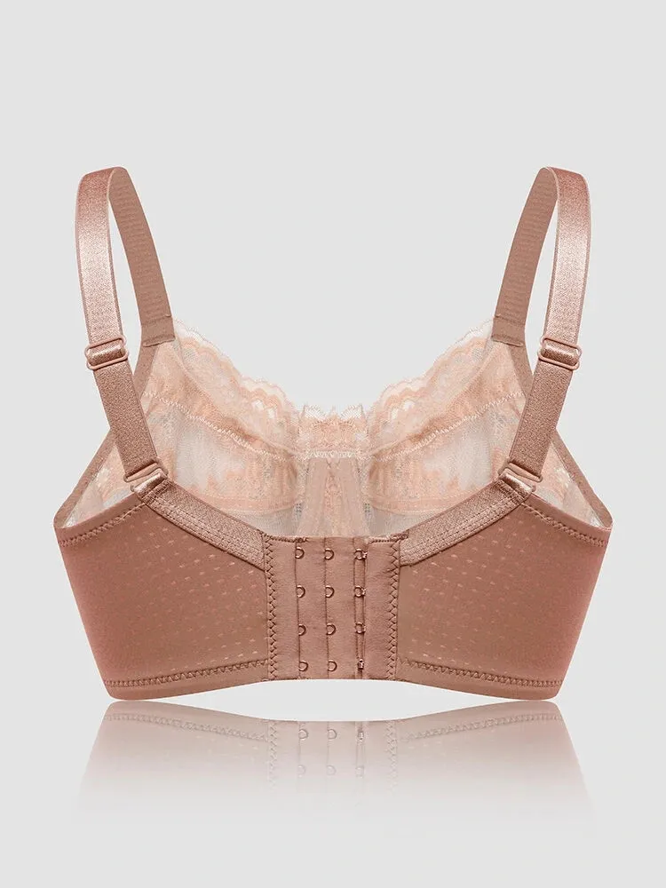 Sexy Lace Bowknot Soft Underwire Breathable Mesh Bras